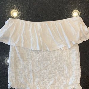 White strapless tank